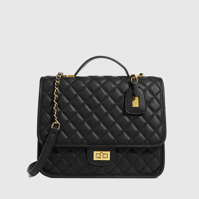 Ghana Preface Backpack Women'S New Large Capacity Commuter High-Grade Western Style Chanel Style Rhombus Handbag - Image 1