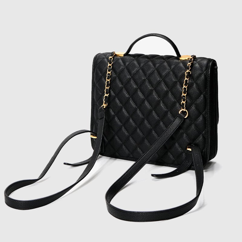 Ghana Preface Backpack Women'S New Large Capacity Commuter High-Grade Western Style Chanel Style Rhombus Handbag - Image 5