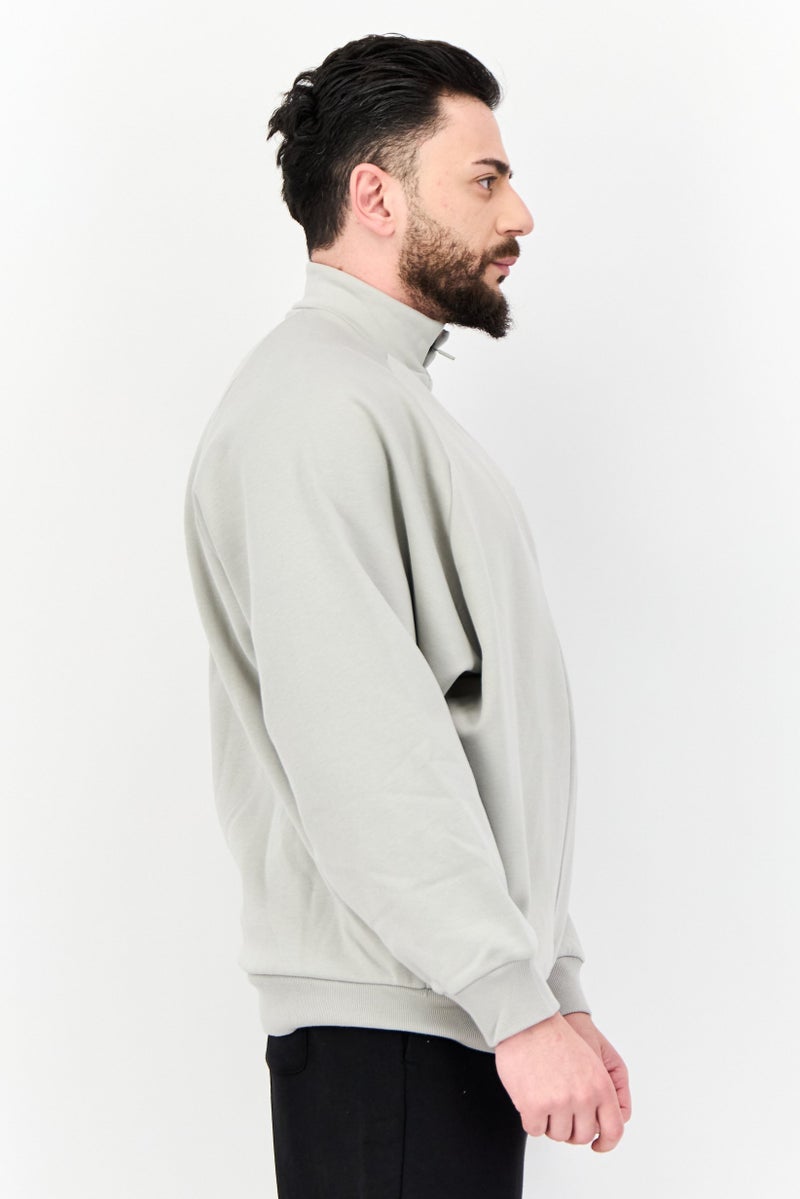 Adidas Men Sportswear Fit Long Sleeves Outdoor Sweatshirt, Grey - Image 2