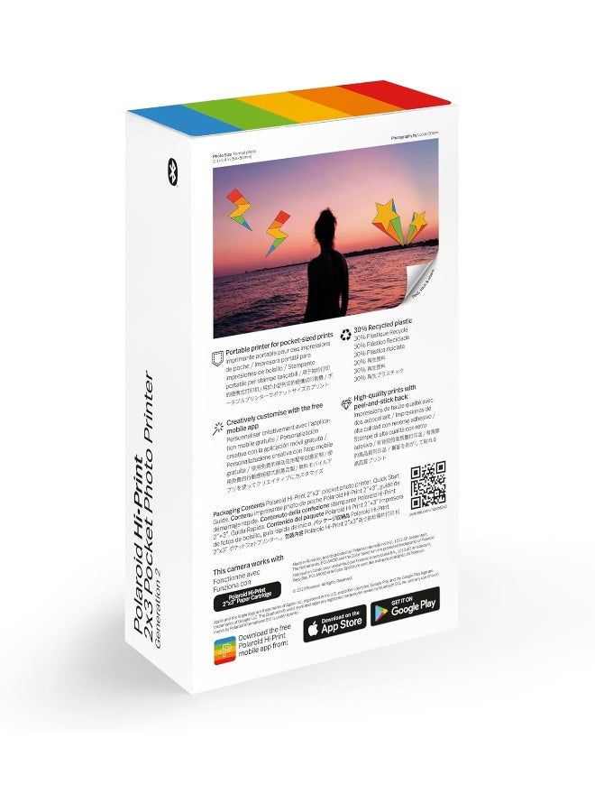 Polaroid Renewed - Polaroid Hi-Print - 2nd Generation Bluetooth Connected 2x3 Pocket Photo Dye-Sub Printer - Black Printer Only - Image 4