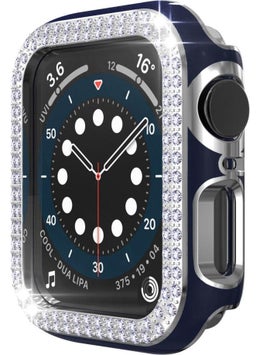 Techmaster Apple Watch 5 6 40MM Compatible Double Row Polished Stone Rubber Case Cover  - Image 2