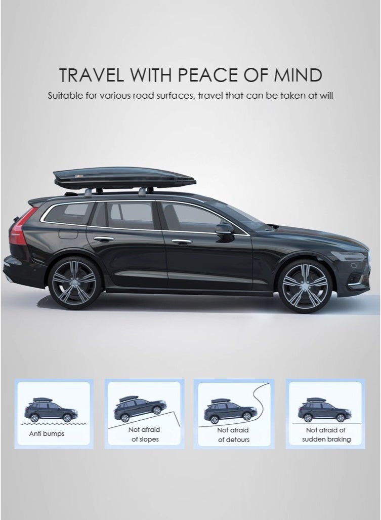Roof luggage compartment, ultra-thin large capacity SUV, car mounted roof box, travel box, luggage rack, General Motors roof cargo transport box, car organizer travel box - Image 3