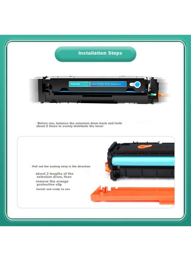 Yatun Compatible Canon Mf643cdw Toner Cartridge, Canon Mf645cx Toner Cartridge, Crg054 Toner Cartridge, Lbp621cw Toner Cartridge, Lbp623cdw Mf641cw Printer Toner Cartridge Ink Cartridge Powder Cartridge - Image 4