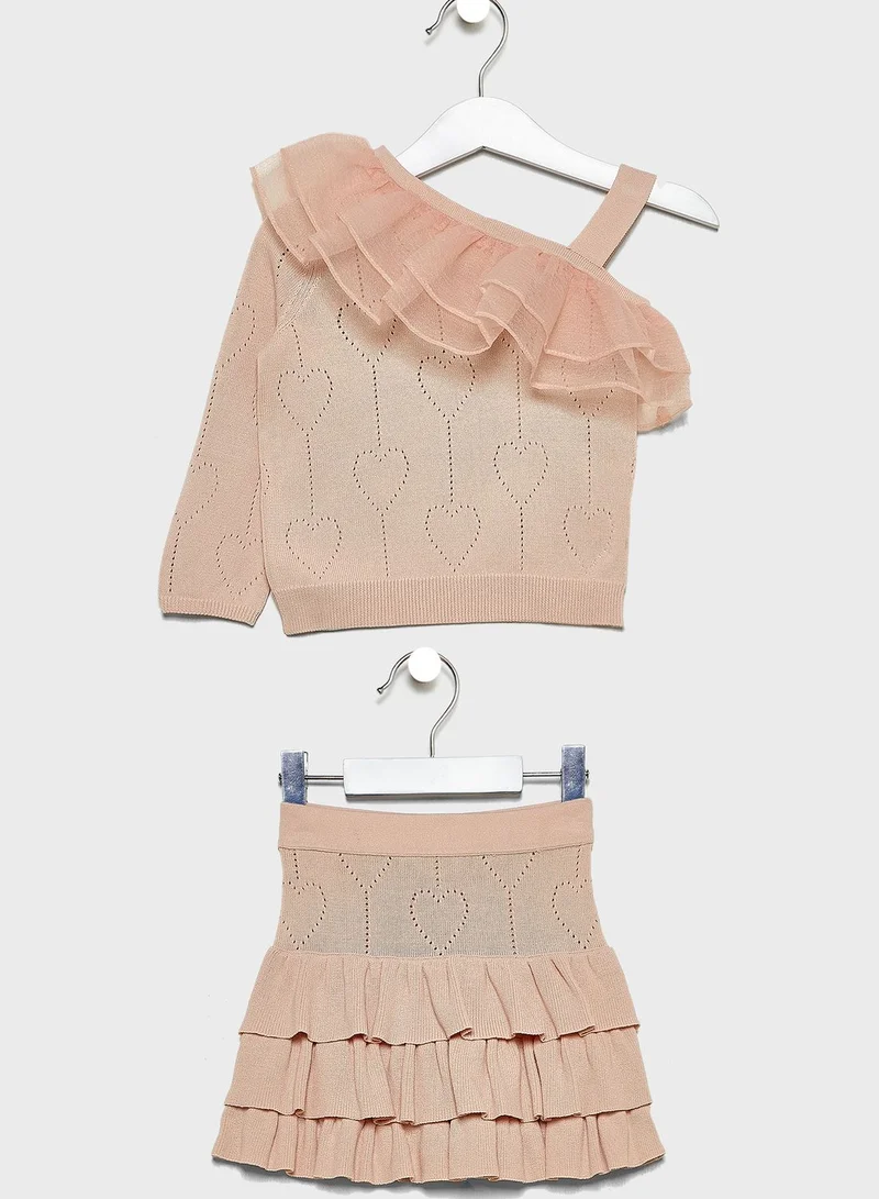 RIVER ISLAND Infant Knitted Top + Rara Skirt Set