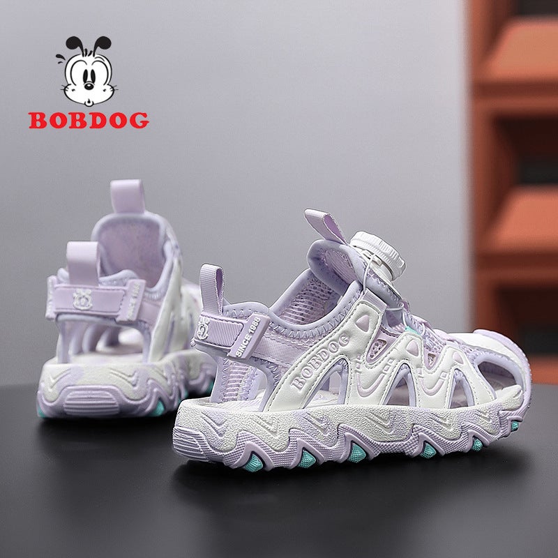 Children'S Shoes Babu Dou Kidsren 6-12 Years Old Sandals Summer Baotou Beach Shoes Soft Sole Boys' Sports Shoes 10-15 Years Old Summer - Image 4