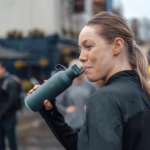 Ocean Bottle Go 17 oz | Stainless Steel Water Bottle | Reusable & Sustainable | Keeps Drinks Cold & Hot | Eco Friendly Gift (Forest Green) - Image 5