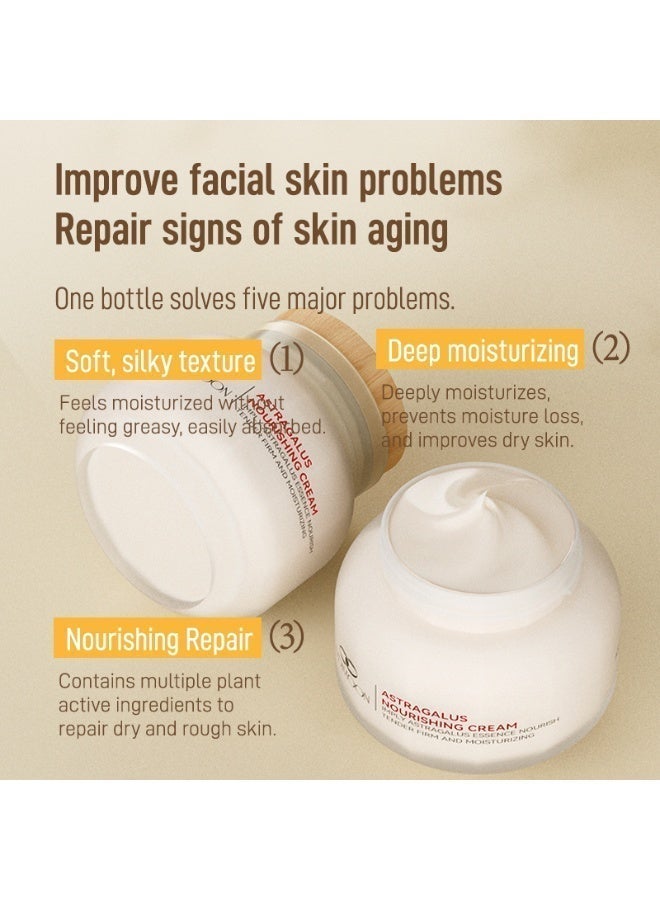 LYDIMOON Astragalus Nourishing Cream | Anti-Aging Repair, Fade Lines, Brighten & Moisturize 50g - Image 4