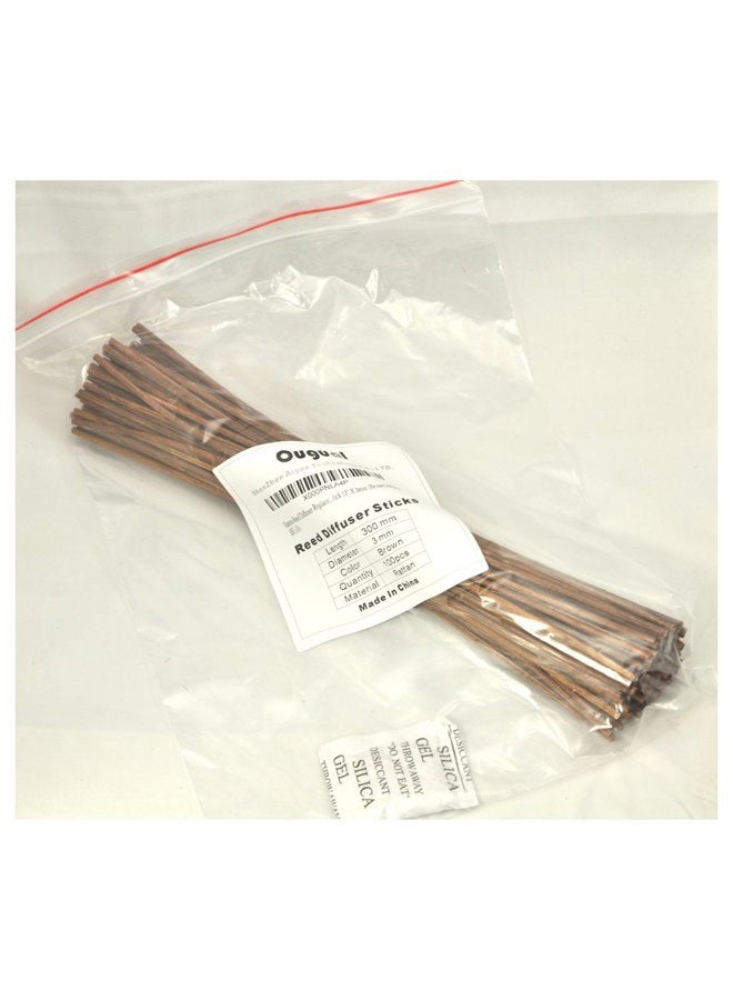 Ougual 100 Pieces Rattan Reed Diffuser Replacement Refill Sticks 12"(30cmx3mm, Brown) - Image 5