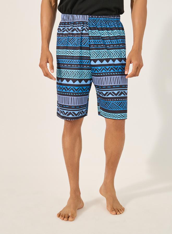 Styli Print Pocket Detail Tank and Shorts Pyjama Set  - Image 5