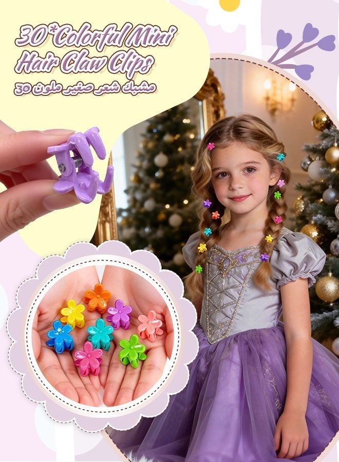 SOOO GOOD 141Pcs Girls Hair Accessories Gift Set, Purple Cute Hair Clips, Elastic Hair Bands and Bows with Leather Organizer Box, Suitable for Daily Hair Styling, Ideal Gifts for Girls Aged 3-16 - Image 3