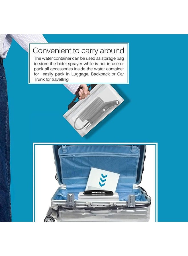 OASIS DESERT Portable Travel Bidet Electric Rechargeable Handheld Personal Bidet Sprayer for Hygiene Cleaning for Toilet with 2.3 liters Water container (Black) - Image 3