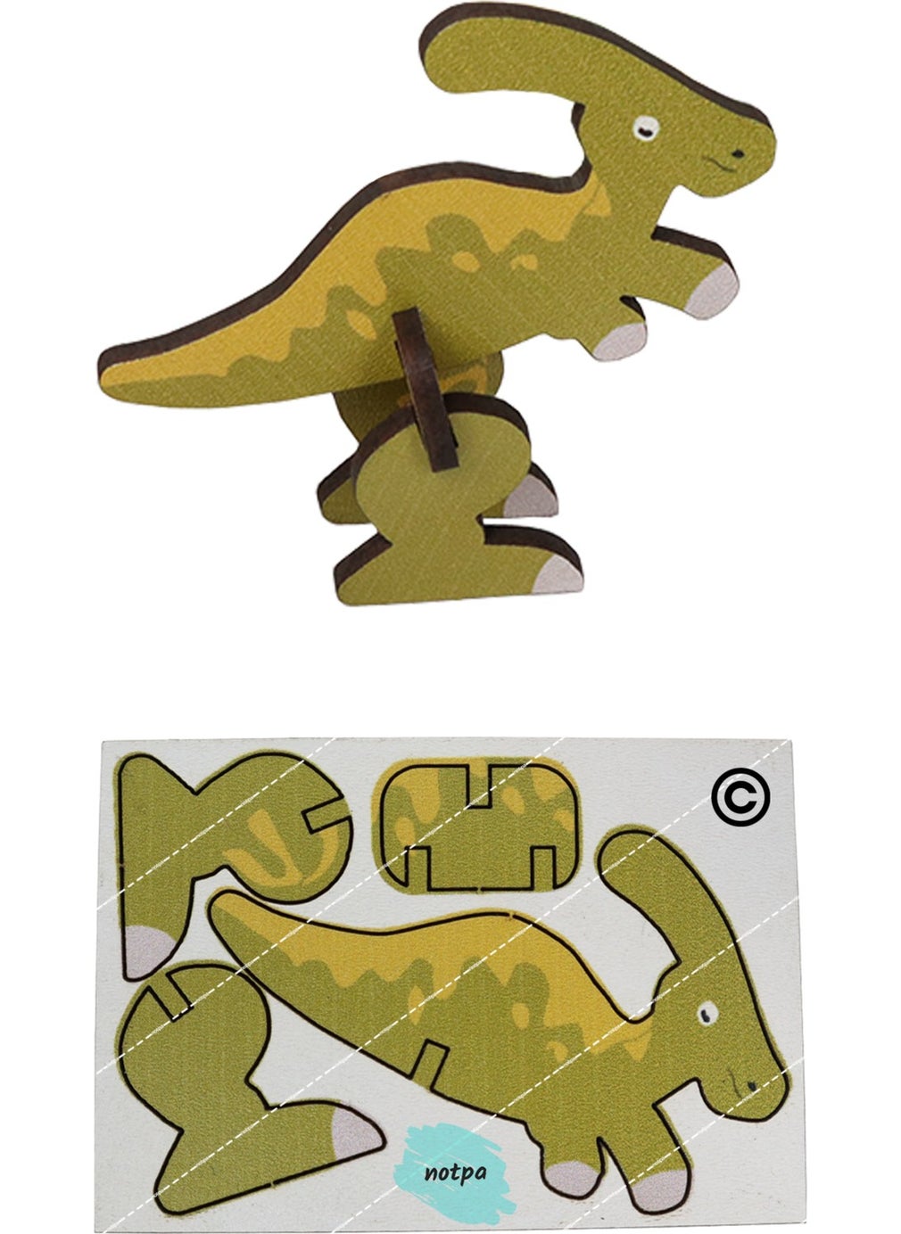 KutuTR Notpa 3D Puzzle Set Dinosaurs for Children 10 Separate Dinosaur Figures  - Image 2