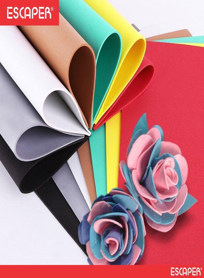 ESCAPER EVA Foam Sheet for Craft and Projects, A4 Size, 1mm Thick, Assorted Colours, Non-Adhesive Foam Sheets for DIY, Scrapbooking, Art and School Crafts (Pack Of 10) - Image 4