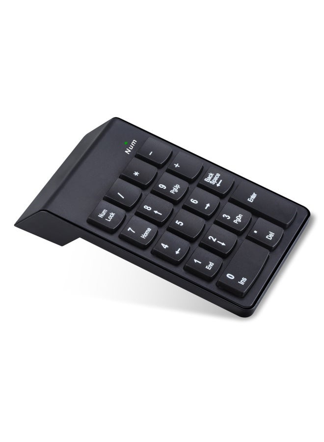 Wired Numeric Keypad Asynchronous Chocolate Numeric Key Portable Accounting Financial Office Cash Register Numeric Keyboard-Color:Black  - Image 2