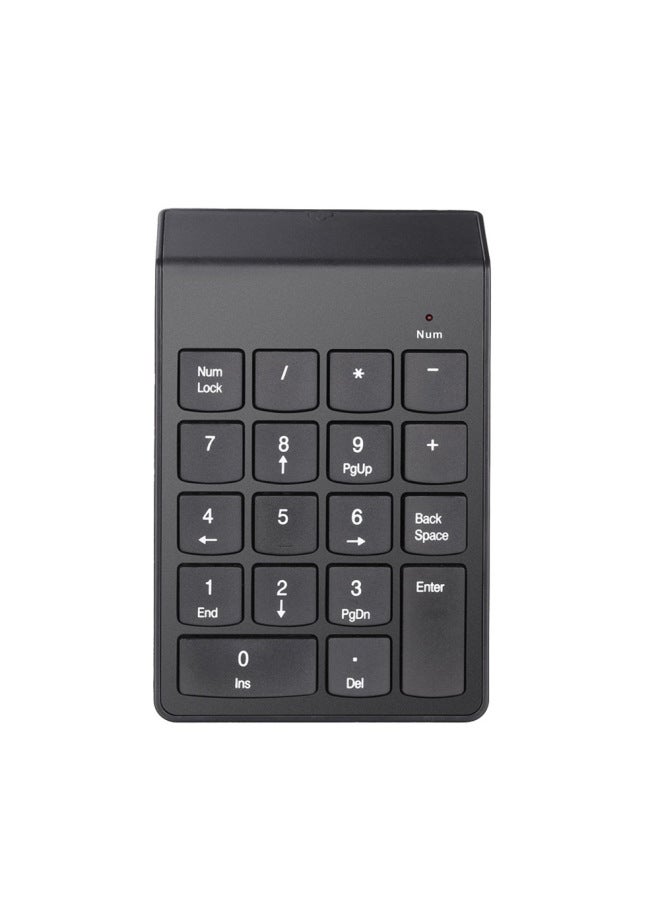 Wired Numeric Keypad Asynchronous Chocolate Numeric Key Portable Accounting Financial Office Cash Register Numeric Keyboard-Color:Black  - Image 1