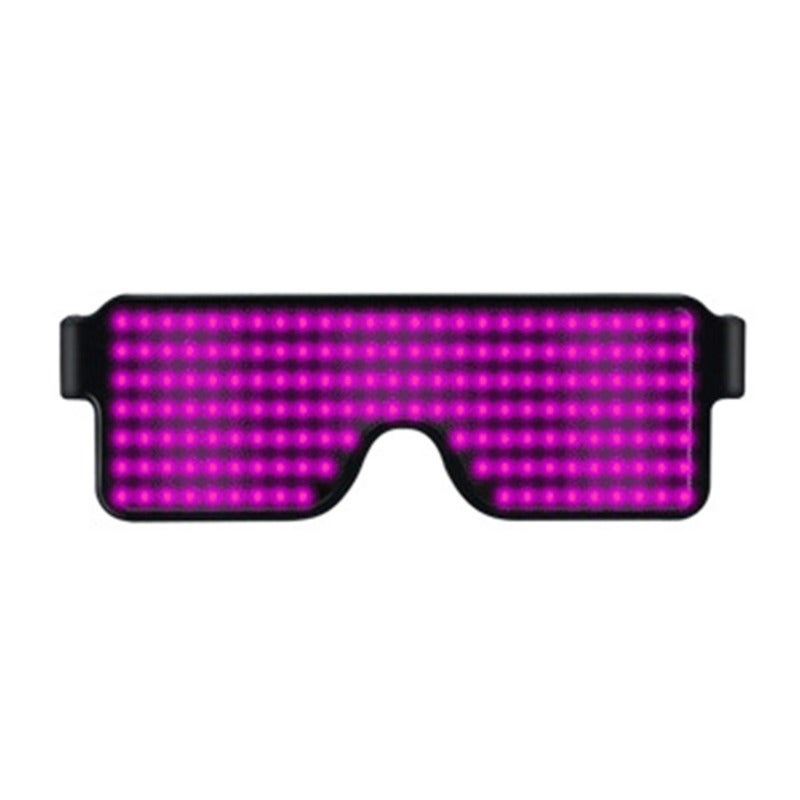 LED Light Glasses: 164 Long-Life LED Beads 8 Light Patterns - USB Chargeable Flexible ABS Plastic Louver Design Luminous Eyeglasses for Bar Club KTV Party Costumes - Image 1