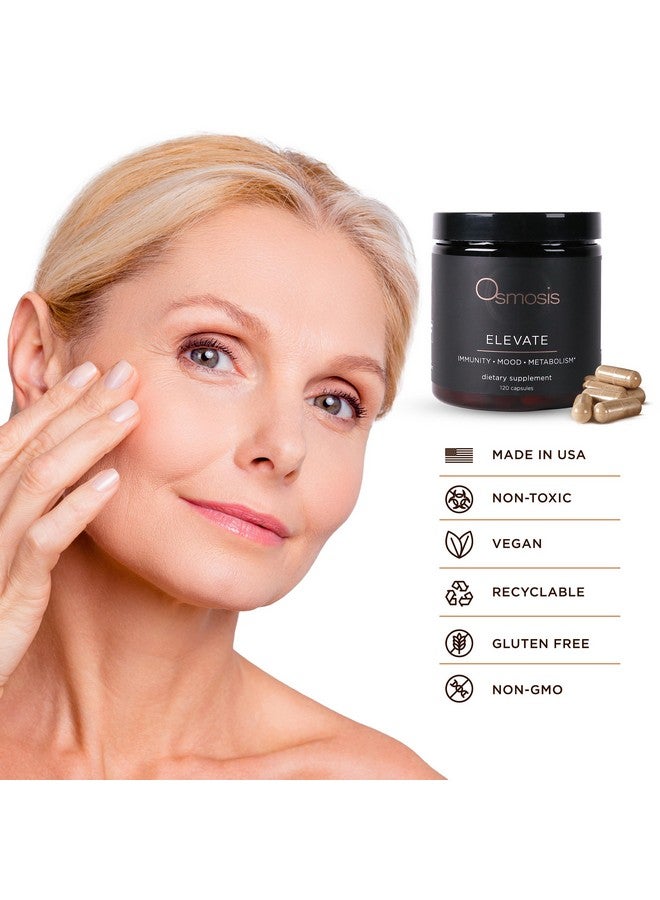 OSMOSIS Elevate Immunity, Mood, and Metabolism Daily Supplement, Supports Collagen Production and Overall Health, 120 Count - Image 5