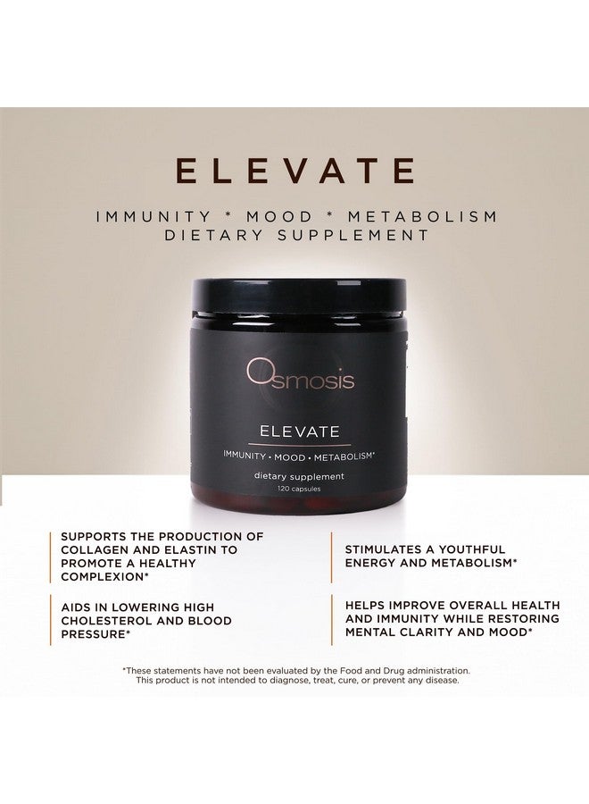 OSMOSIS Elevate Immunity, Mood, and Metabolism Daily Supplement, Supports Collagen Production and Overall Health, 120 Count - Image 2