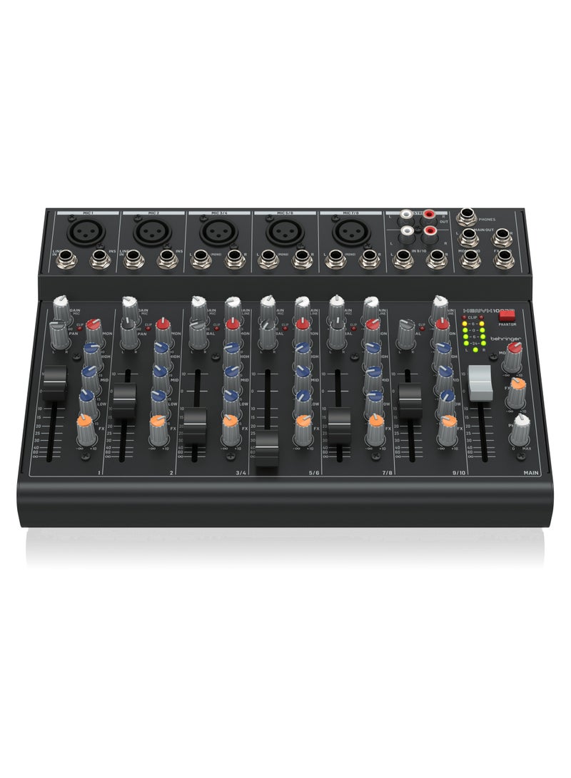 behringer خلاط تناظري من Behringer مزود بـ 10 مداخل و5 ميكروفونات مسبقة التضخيم وتشغيل اختياري بالبطارية - Image 2