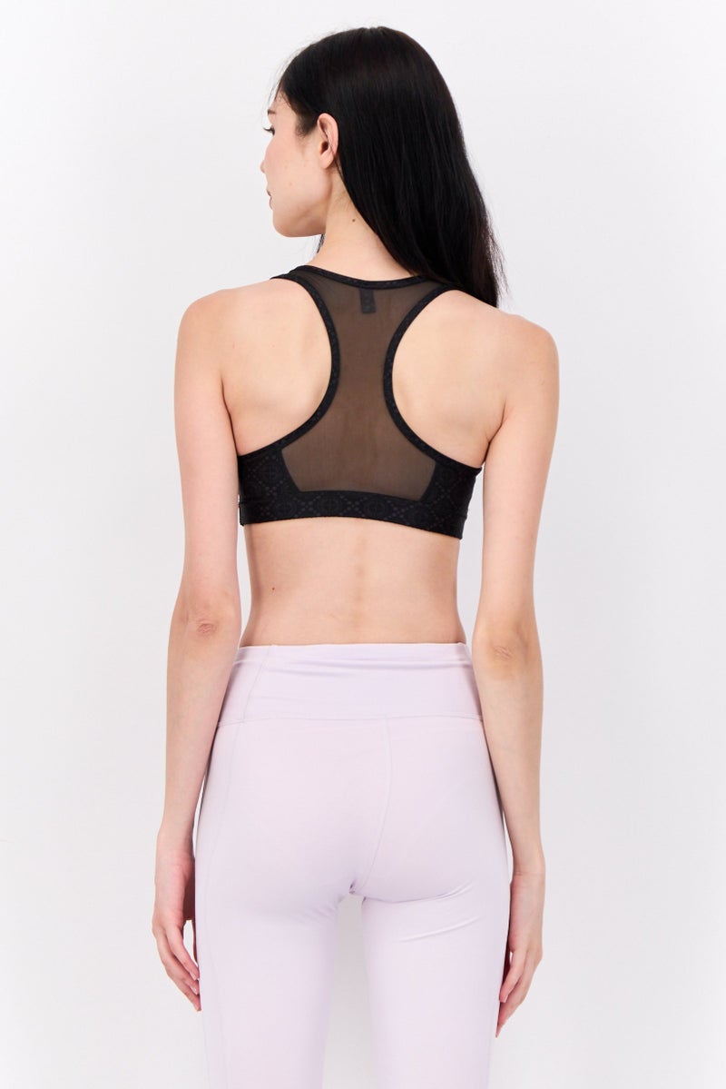 PUMA Women Brand Logo Padded Sports Bra, Black - Image 2