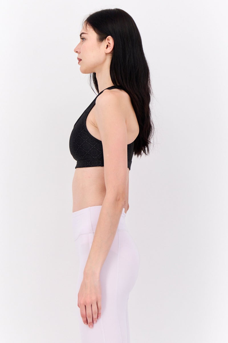 PUMA Women Brand Logo Padded Sports Bra, Black - Image 4