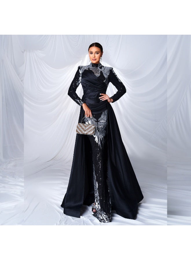 Madam Uniq Sequin Detail Gown - Image 4