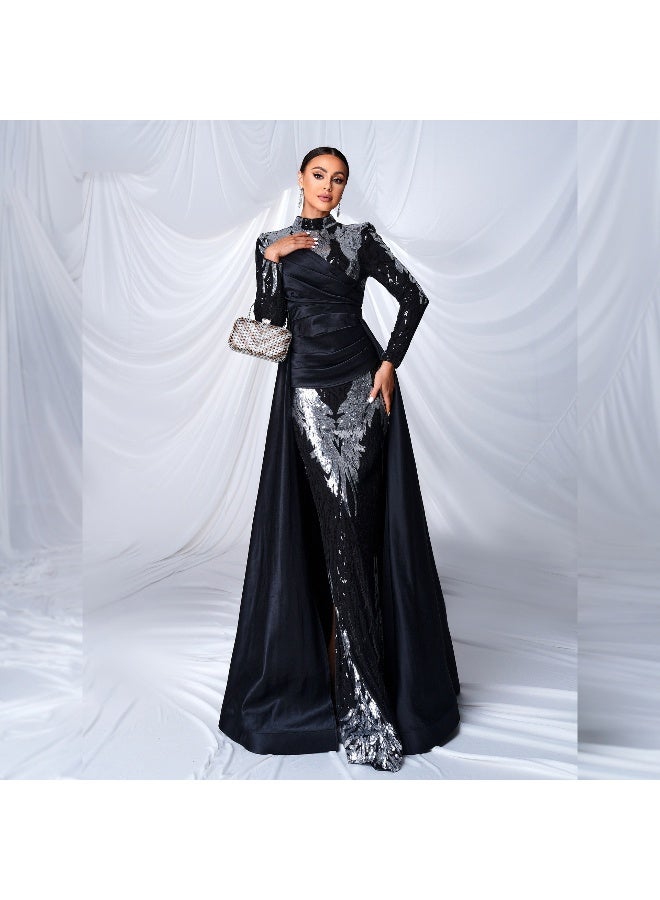 Madam Uniq Sequin Detail Gown - Image 5