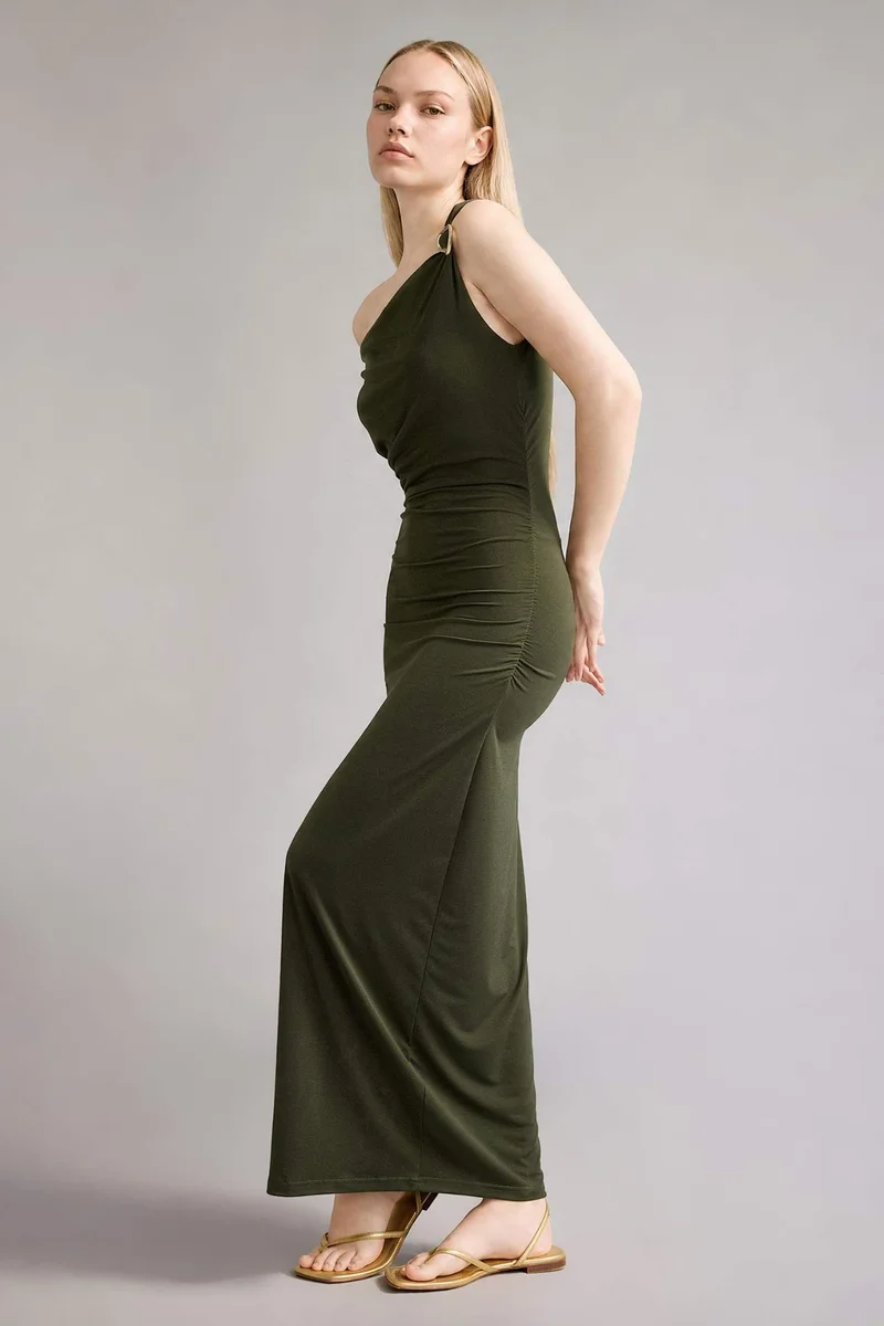 ديفاكتو Regular Fit Cowl Neck Sleeveless Dress