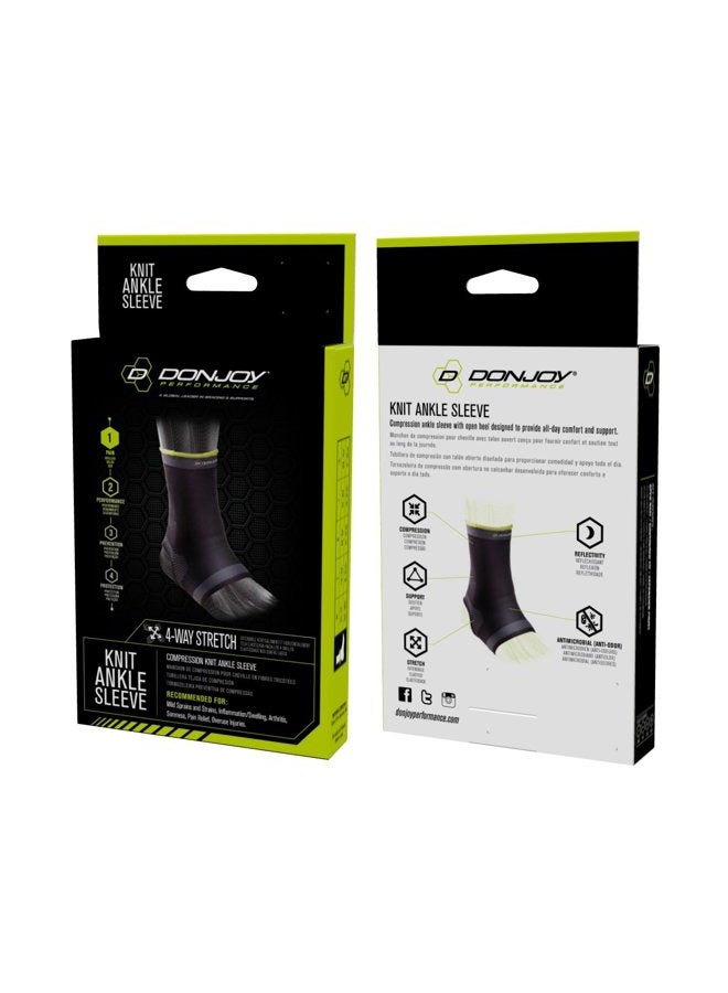 DonJoy Performance Knit Ankle Sleeve - Lightweight and Low-Profile Compression Ankle Sleeve Ideal for Mild Ankle Sprains, Strains, Inflammation, Arthritis, and Soreness - Large - Image 2