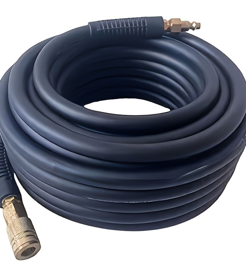 Heavy Duty Air Hose 25 Foot 1 4 Inch Hybrid Design Black 300 PSI - Image 1