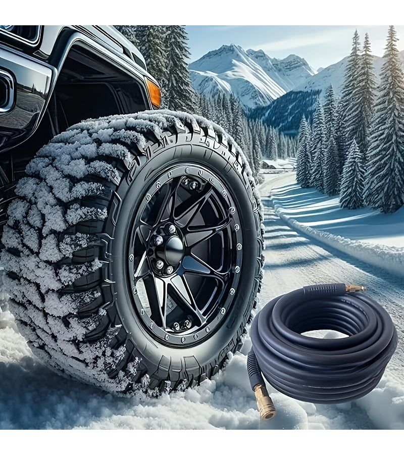 Heavy Duty Air Hose 25 Foot 1 4 Inch Hybrid Design Black 300 PSI - Image 5