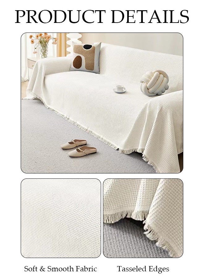 DUNISO Couch Cover,Weave Sofa Cover for 3 Cushion Couch,Sectional Couch Covers Sofa Chair Slipcover for Home or Workplace Weave Sofa Towel Cover Tablecloth Carpet Throw Blanket For Bed  - Image 5