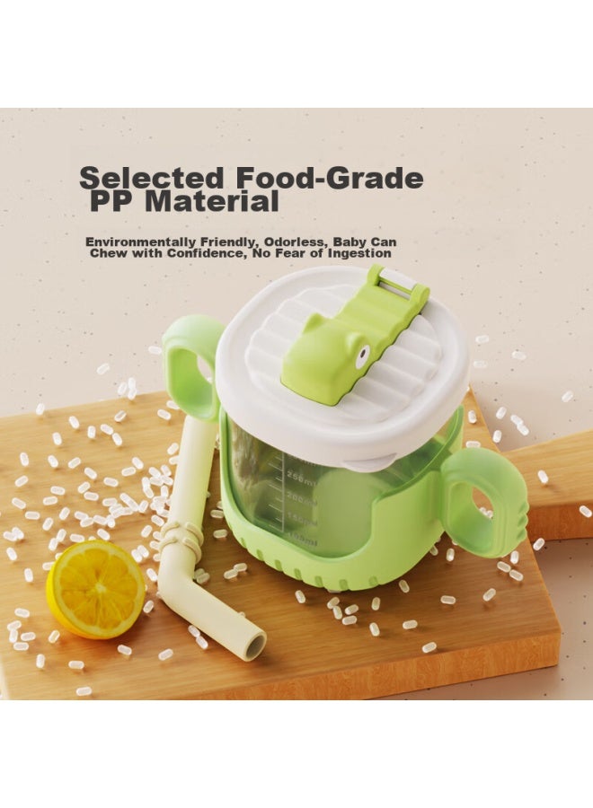 Cookss Children's Milk Cup, Baby Water Cup, Straw Cup, Training Cup, Drinking Cup, Direct Drinking Cup With Scale - Image 2