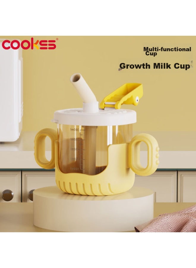 Cookss Children's Milk Cup, Baby Water Cup, Straw Cup, Training Cup, Drinking Cup, Direct Drinking Cup With Scale - Image 1