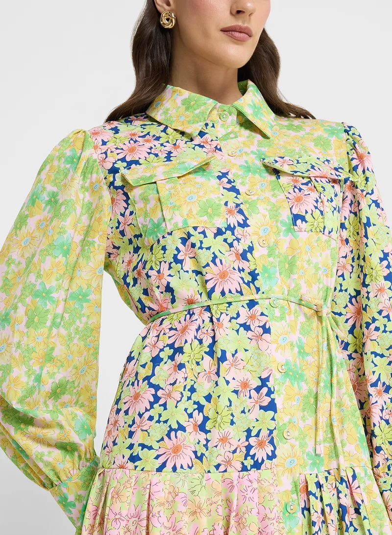 ELLA Ditsy Printed Dress