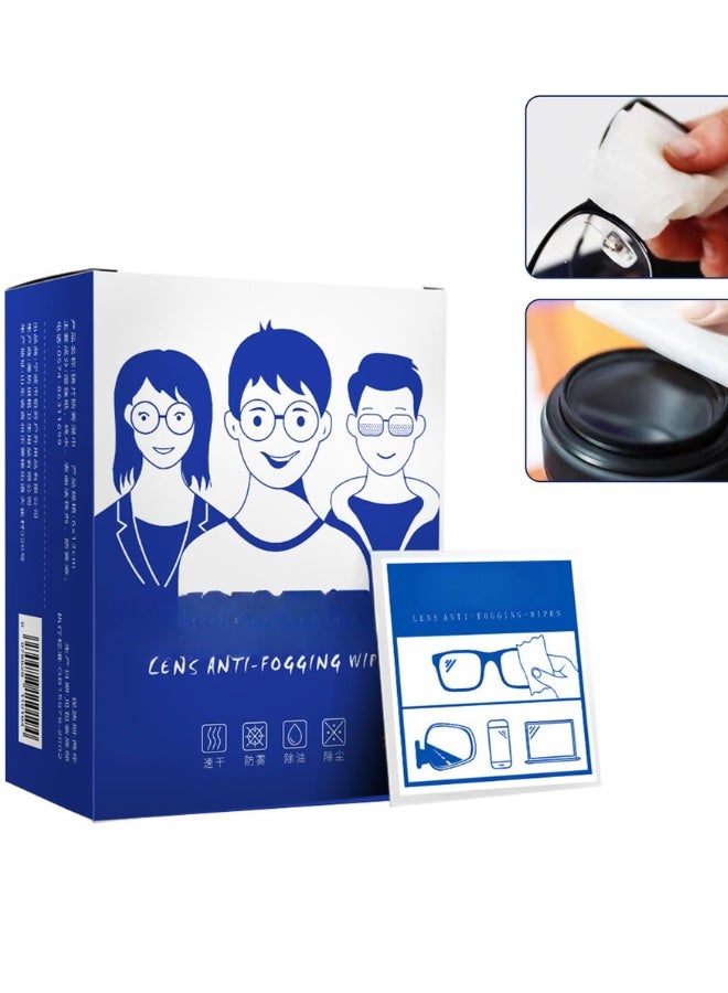 100 Individually Wrapped Anti-Fog Lens Cleaning Wipes – Pre-Moistened Towelettes with Microfiber Cloth, Safe and Effective for Glasses, Sunglasses, Cameras, Binoculars, and Screens - Image 1