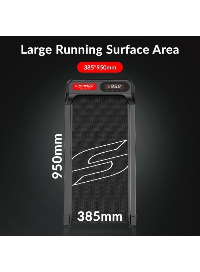 Sparnod Fitness STH-3004N 2-in-1 Walking Pad Treadmill| 1–10 km/h | Foldable Rail | 2.5HP DC Motor | 7% Incline | LED Display | Shock Absorption | 90kg User Capacity | Treadmill for Home & Office Use - Image 5