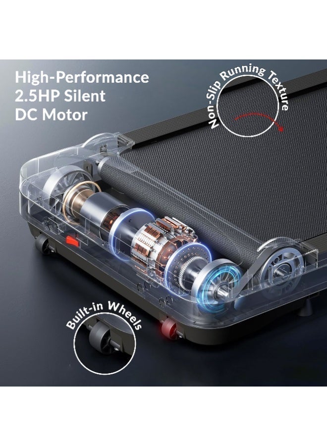 Sparnod Fitness STH-3004N 2-in-1 Walking Pad Treadmill| 1–10 km/h | Foldable Rail | 2.5HP DC Motor | 7% Incline | LED Display | Shock Absorption | 90kg User Capacity | Treadmill for Home & Office Use - Image 3