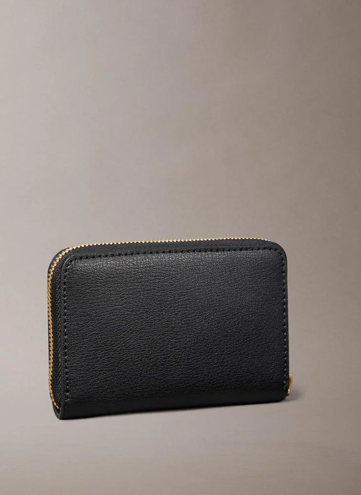 كالفن كلاين Logo Medium Zip Around Wallet