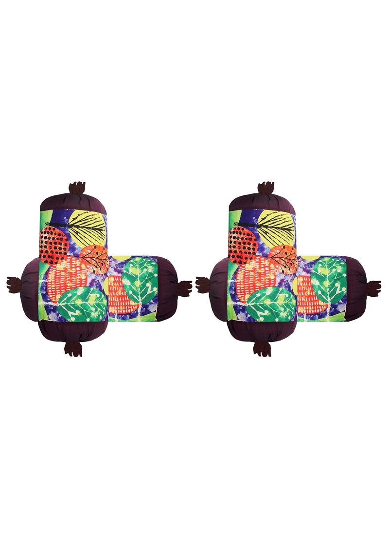 Kuber Industries Kuber Industries Tree Design Cotton 4 Pieces Bolster Cover Set Green  - Image 1