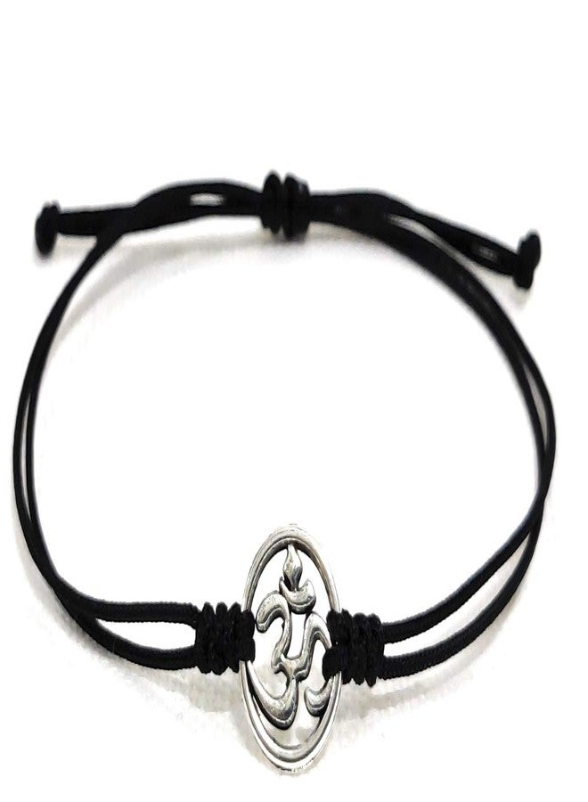 Jewel string OM bracelet with black cord adjustable for (unisex adult) - Image 1