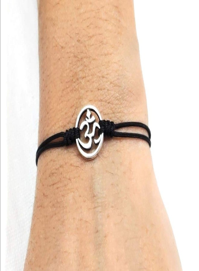 Jewel string OM bracelet with black cord adjustable for (unisex adult) - Image 2