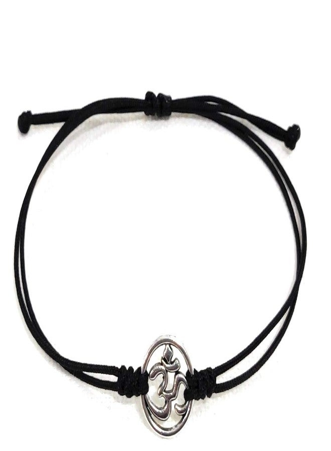 Jewel string OM bracelet with black cord adjustable for (unisex adult) - Image 3