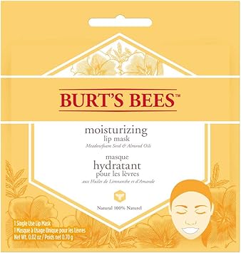 Burt's Bees Burts Bees 100 Percentage Natural Moisturizing Lip Mask Conditioning Lip Care with Meadow Foam Seed and Almond Oils - Image 1