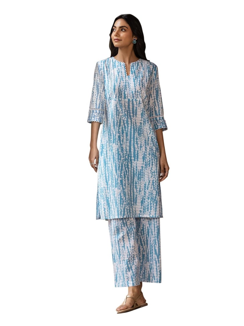 FIORRA Women's Cotton Straight Kurta Set - Image 1