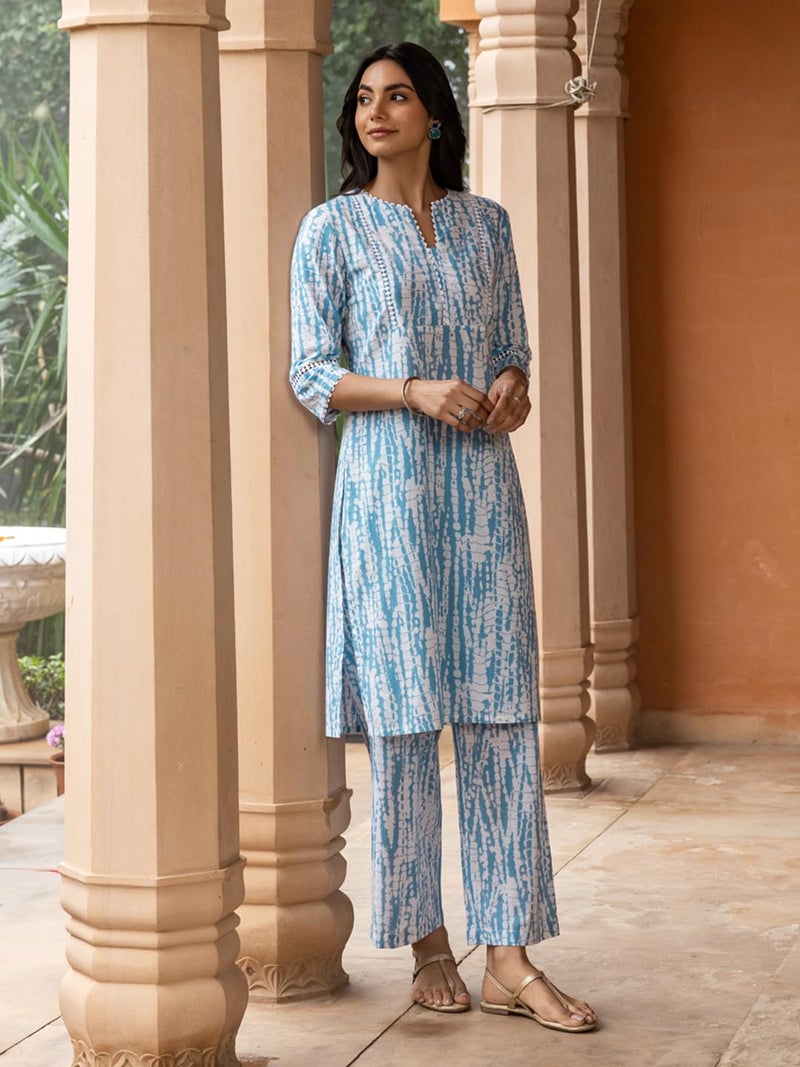FIORRA Women's Cotton Straight Kurta Set - Image 4