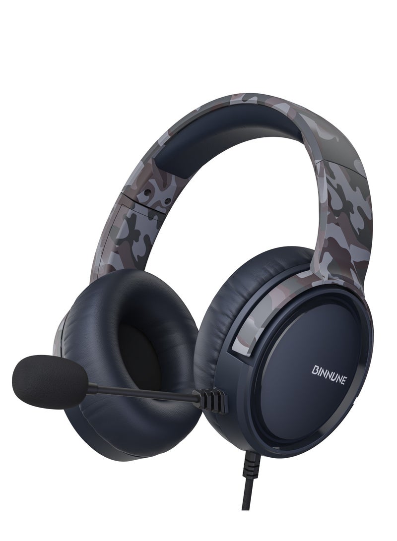 BINNUNE BG02 Wired Gaming Headset with Mic for PC PS5 PS4 Xbox one Switch - Image 1