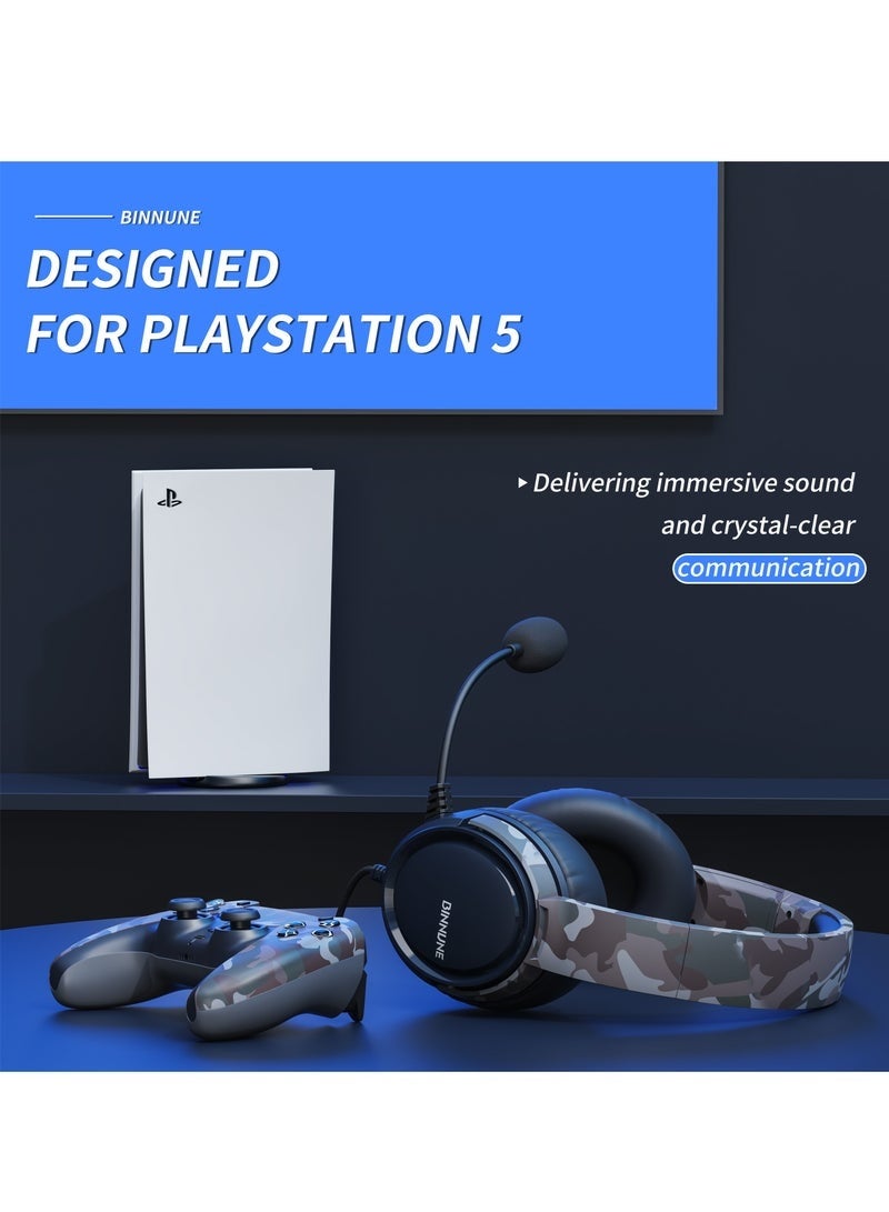 BINNUNE BG02 Wired Gaming Headset with Mic for PC PS5 PS4 Xbox one Switch - Image 2