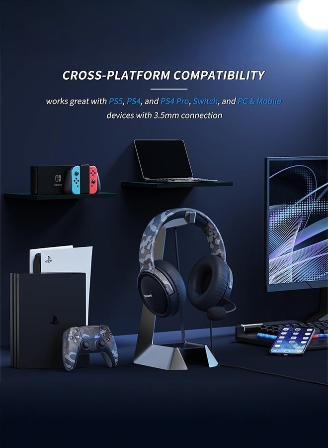 BINNUNE BG02 Wired Gaming Headset with Mic for PC PS5 PS4 Xbox one Switch - Image 5