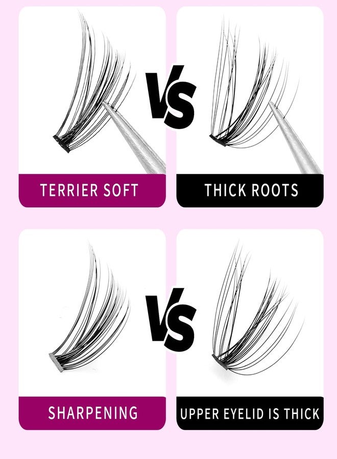 Dedila 8-20MM to Choose Professional Makeup Individual Cluster Eye Lashes 20 Root 0.07C Curl Grafting Mink Fake False Eyelashes Extension Beauty Tools (20mm) - Image 5